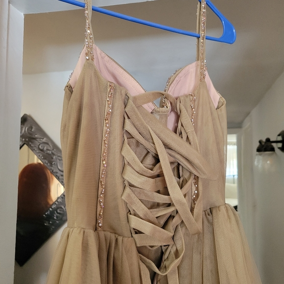 brown/taupe prom dress - Picture 3 of 3